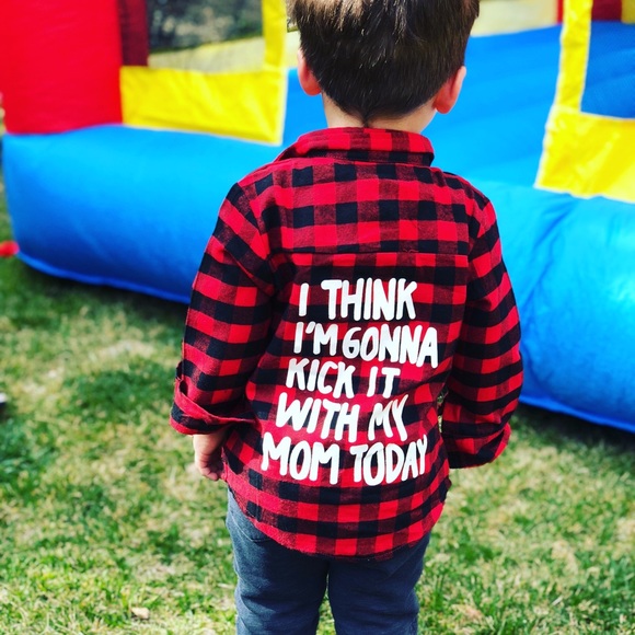 Other - Kick It With My Mom Buffalo Plaid Flannel